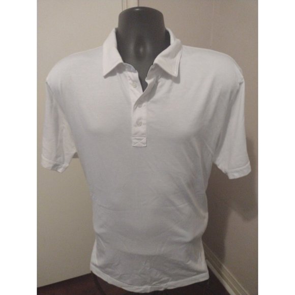 Travis Mathew Other - Travis Mathew Golf Polo Shirt Men's XL White Pima Cotton Blend Cadillac Logo